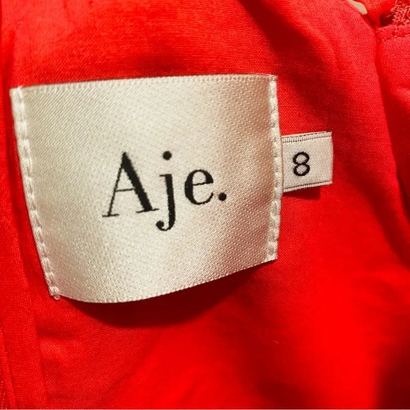 Aje Joan Dress Size 8 Pink Organza Rouched Puff Sleeve Mini - Picture 5 of 12